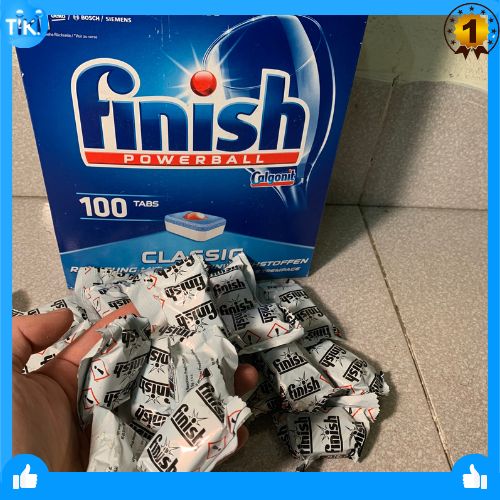 VIÊN RỬA BÁT FINISH CLASSIC 100 VIÊN cho chén bát luôn sạch bóng.