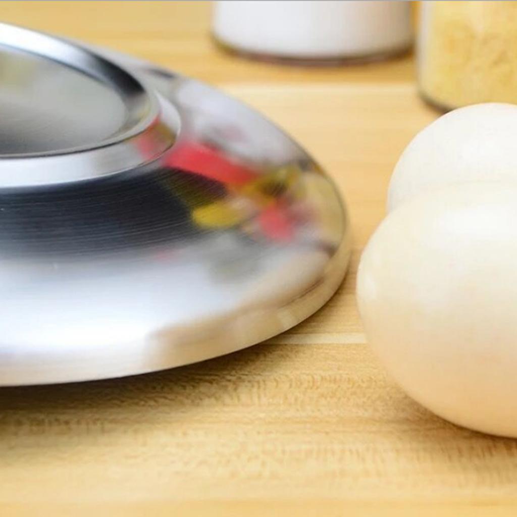 2pcs STAINLESS STEEL ROUND RICE TRAY PLATE SERVING DISH PLATTER MEAT BUFFET