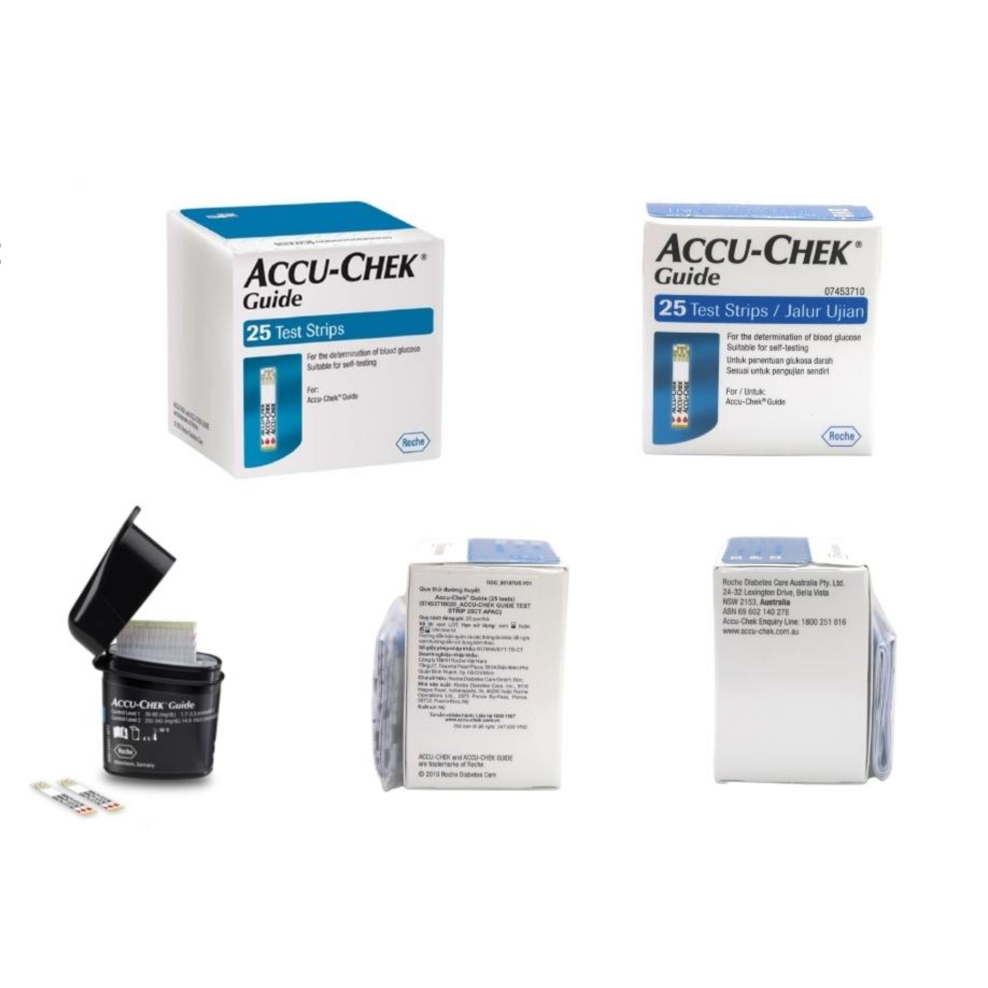 Hộp 25 Que thử đường huyết Accu-Chek Guide, date xa, NK chính ngạch, tem niêm phong, tem phụ TV