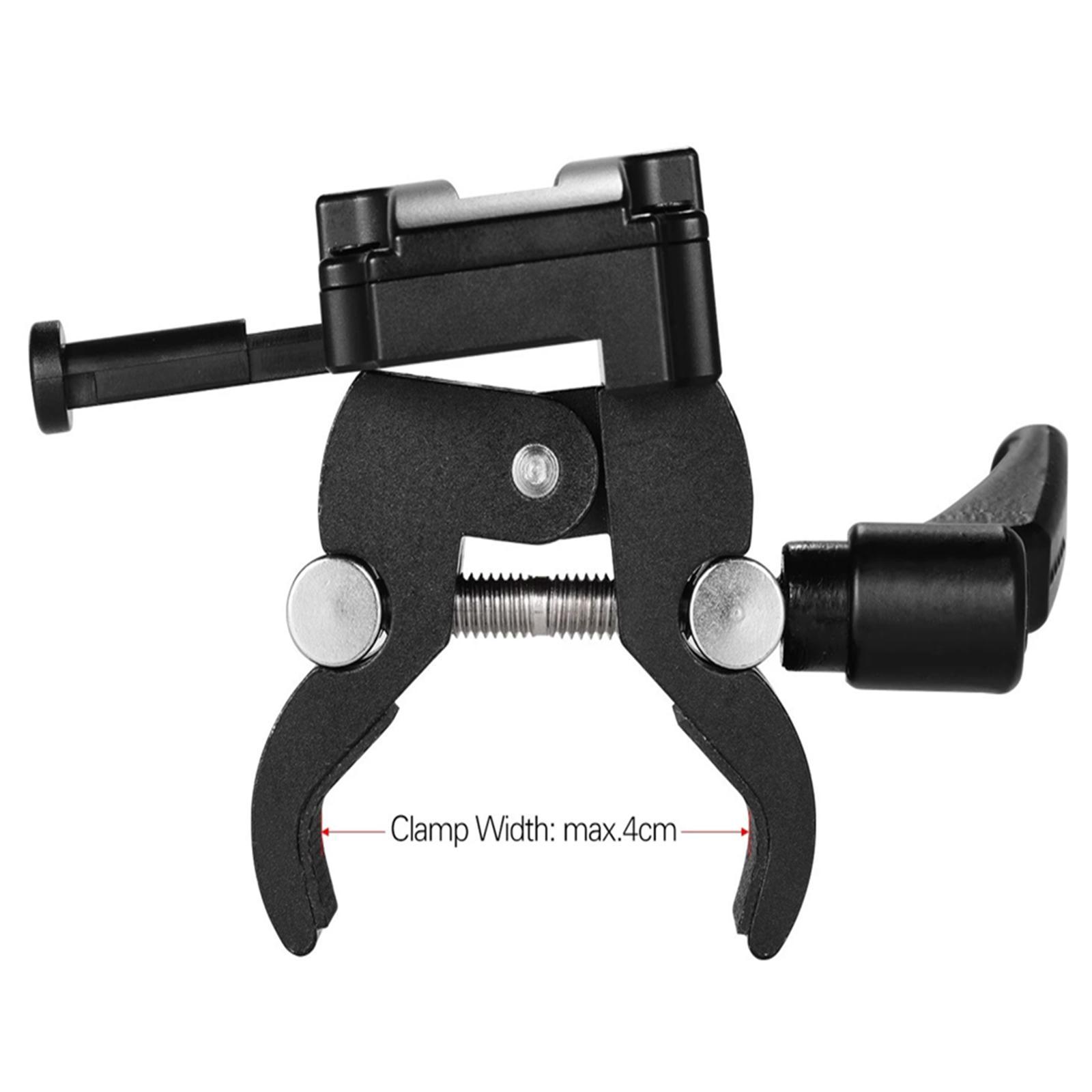 Battery Adapter with Clamp Alloy for Mounting to Light Stand Tripod