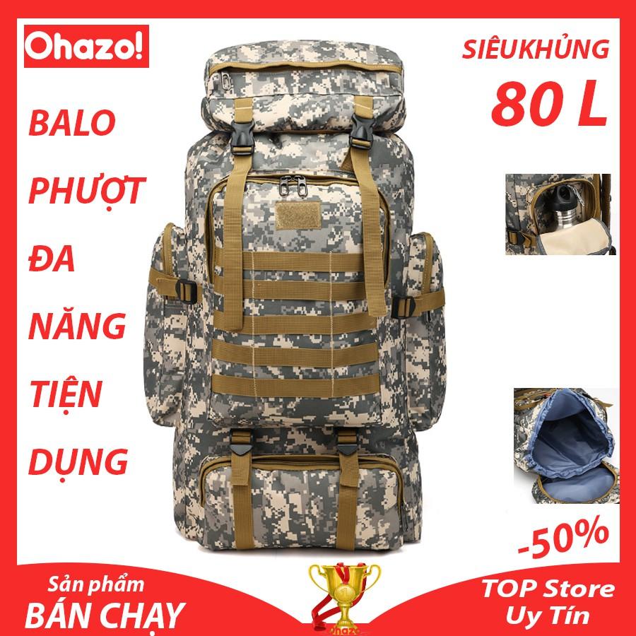 Balo du lịch, phượt cao cấp 80L, Balo PUBG Game công suất lớn cho dân phượt Ohazo! BL104