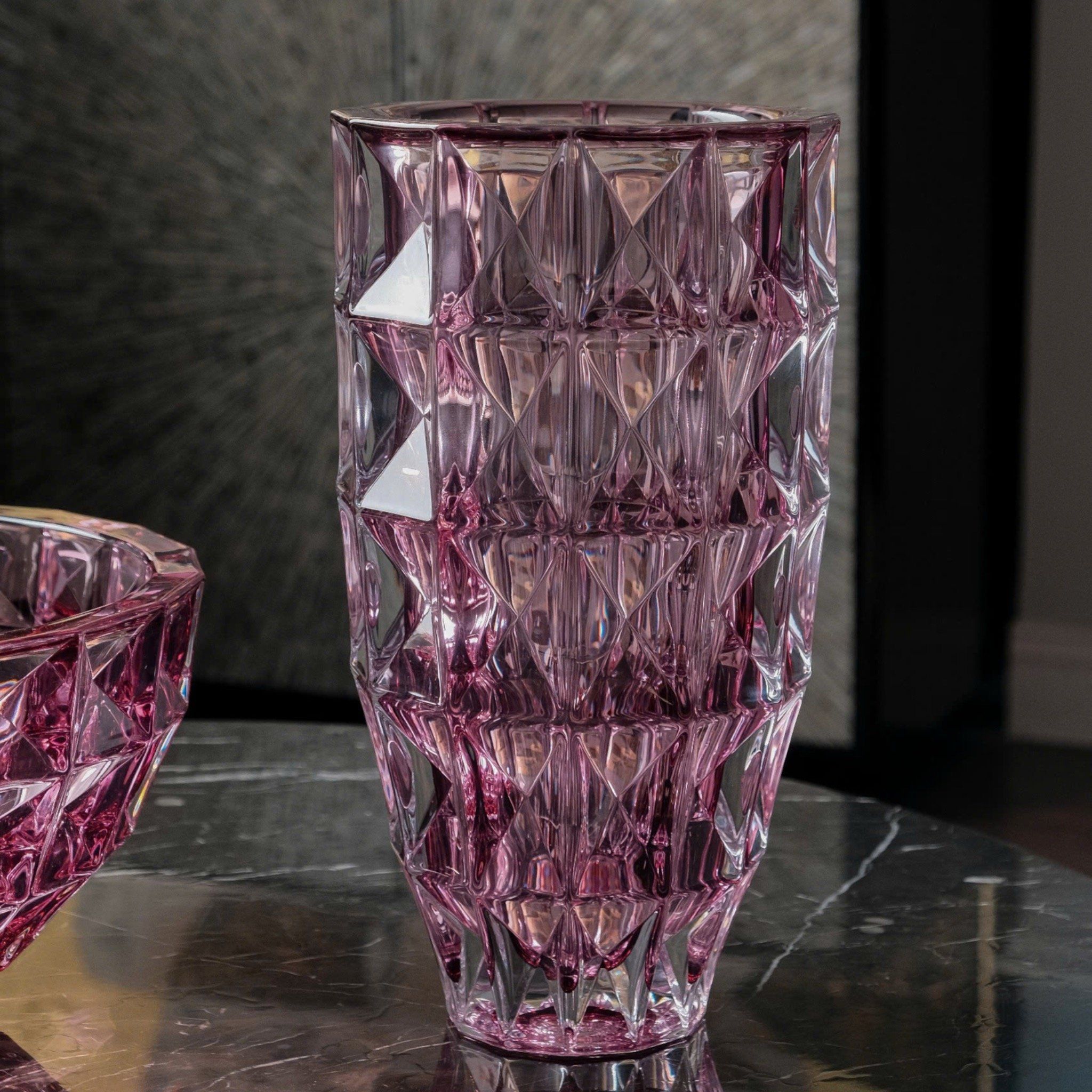 Lọ hoa kim cương 28cm Bohemia Hàng chính Hãng