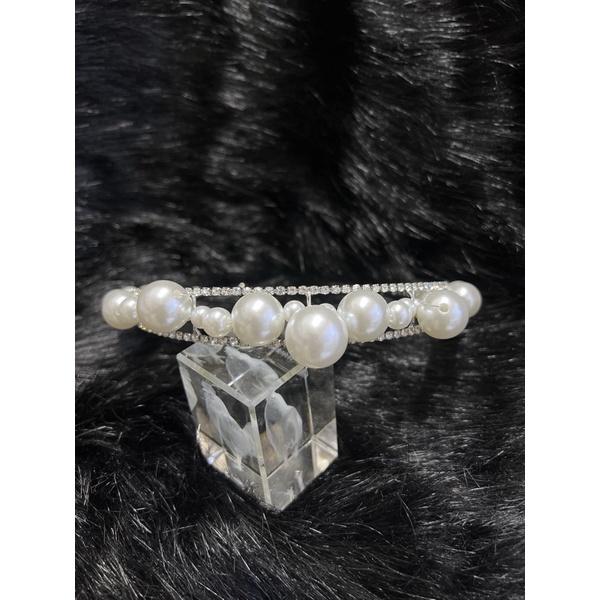 Băng đô hạt trai cài tóc cô dâu hạt trai lớn nhỏ mẫu hot trend 2021 mẫu cài tóc cô dâu 2021 mới Giangpkc