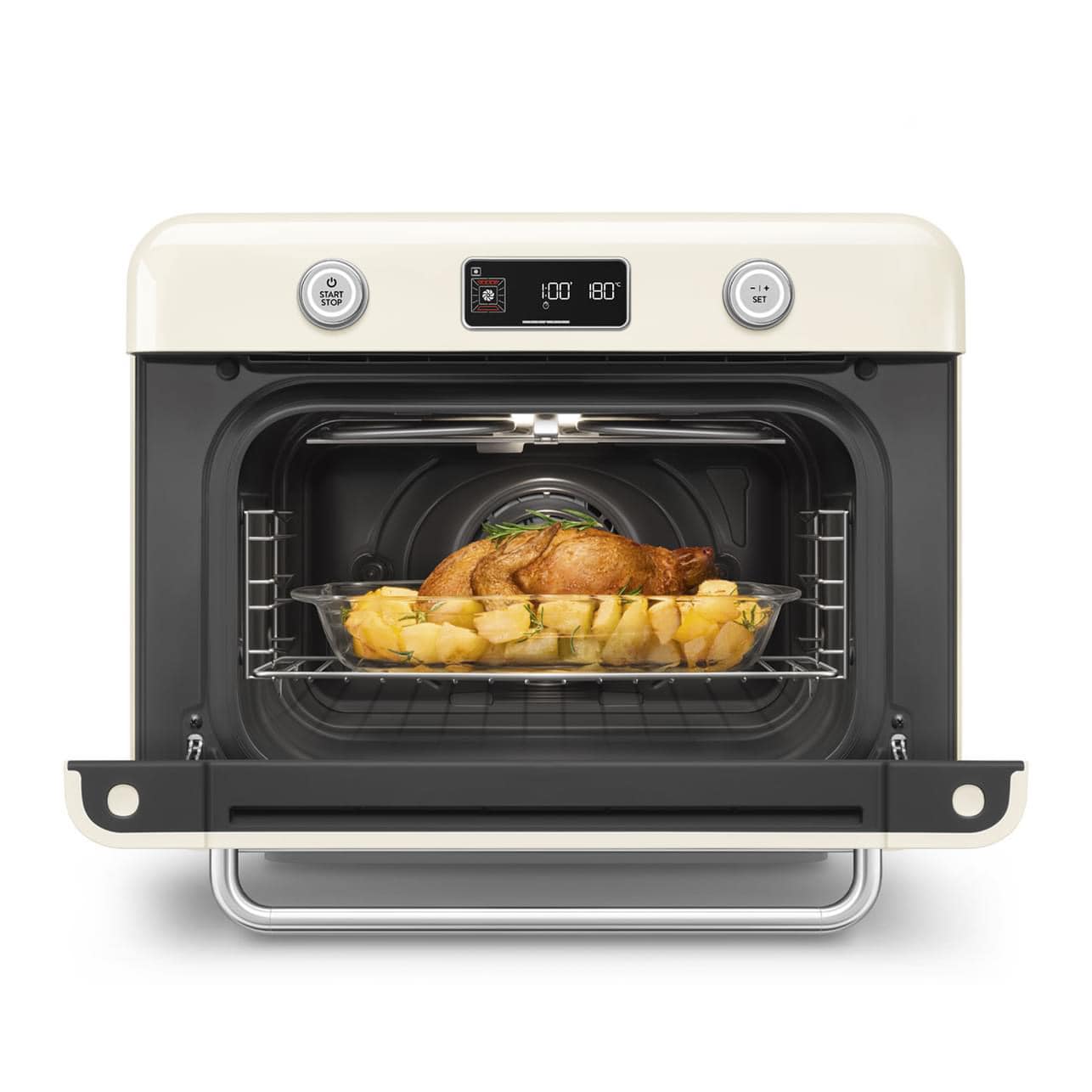 LÒ NƯỚNG KÈM HẤP SMEG COF01CREU MÀU KEM Hàng chính hãng