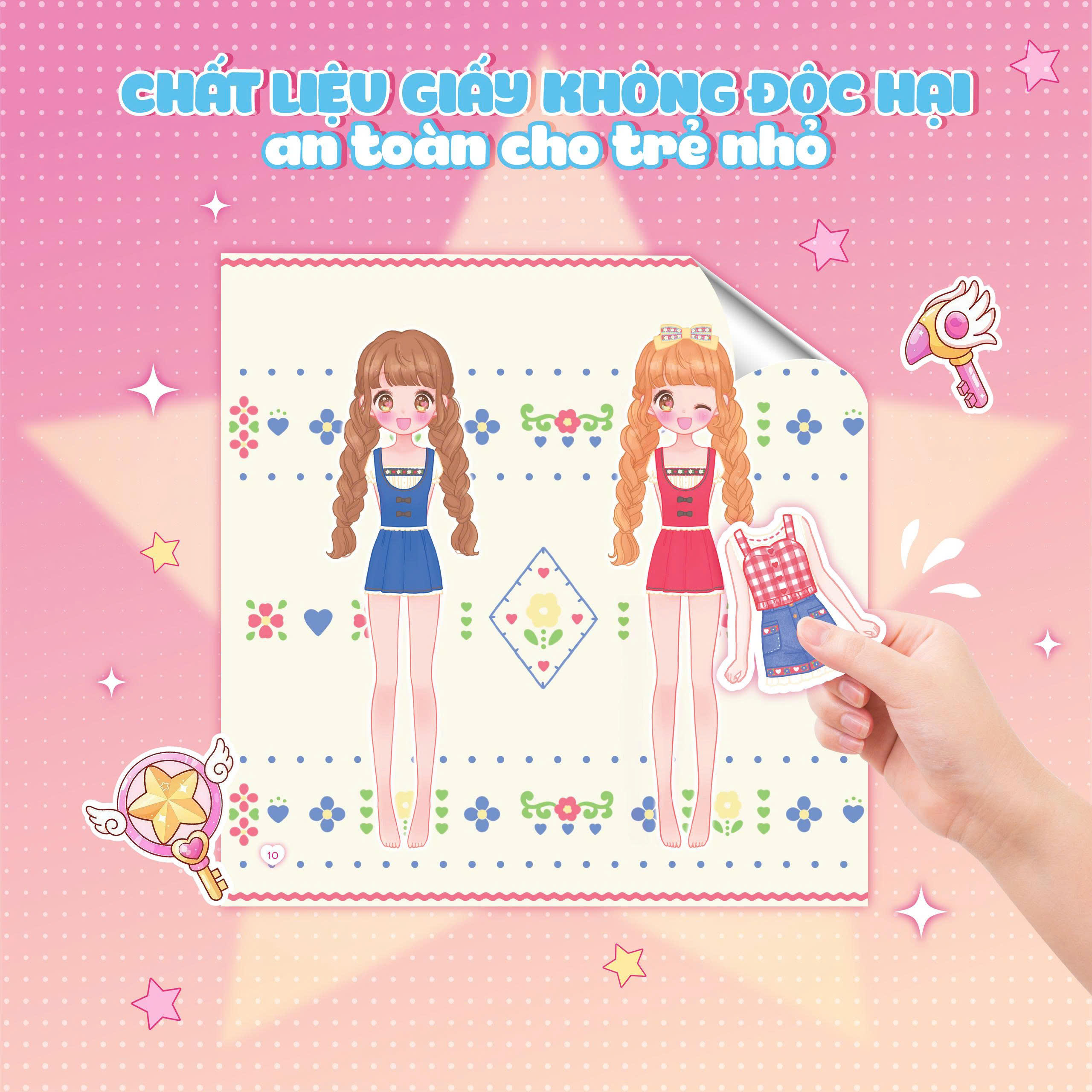 Thời Trang Anime (100+ Stickers Dễ Thương) - Sách Bóc Dán Sticker Thời Trang Cho Bé Gái - ảnh 3