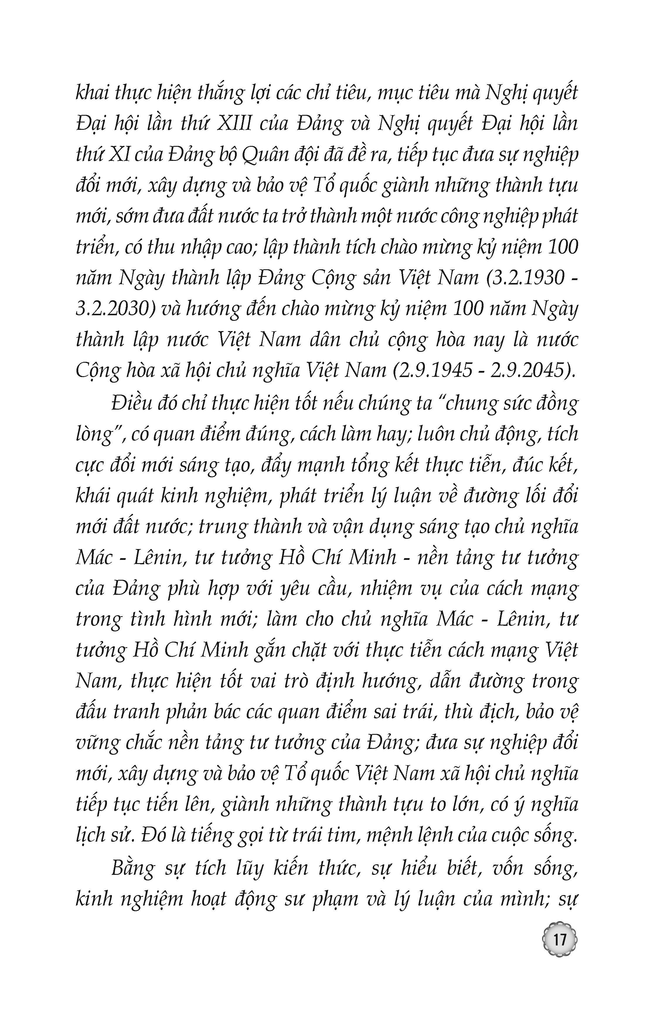 Bảo Vệ Nền Tảng Tư Tưởng Của Đảng Tiếng Gọi Từ Trái Tim, Mệnh Lệnh Của Cuộc Sống