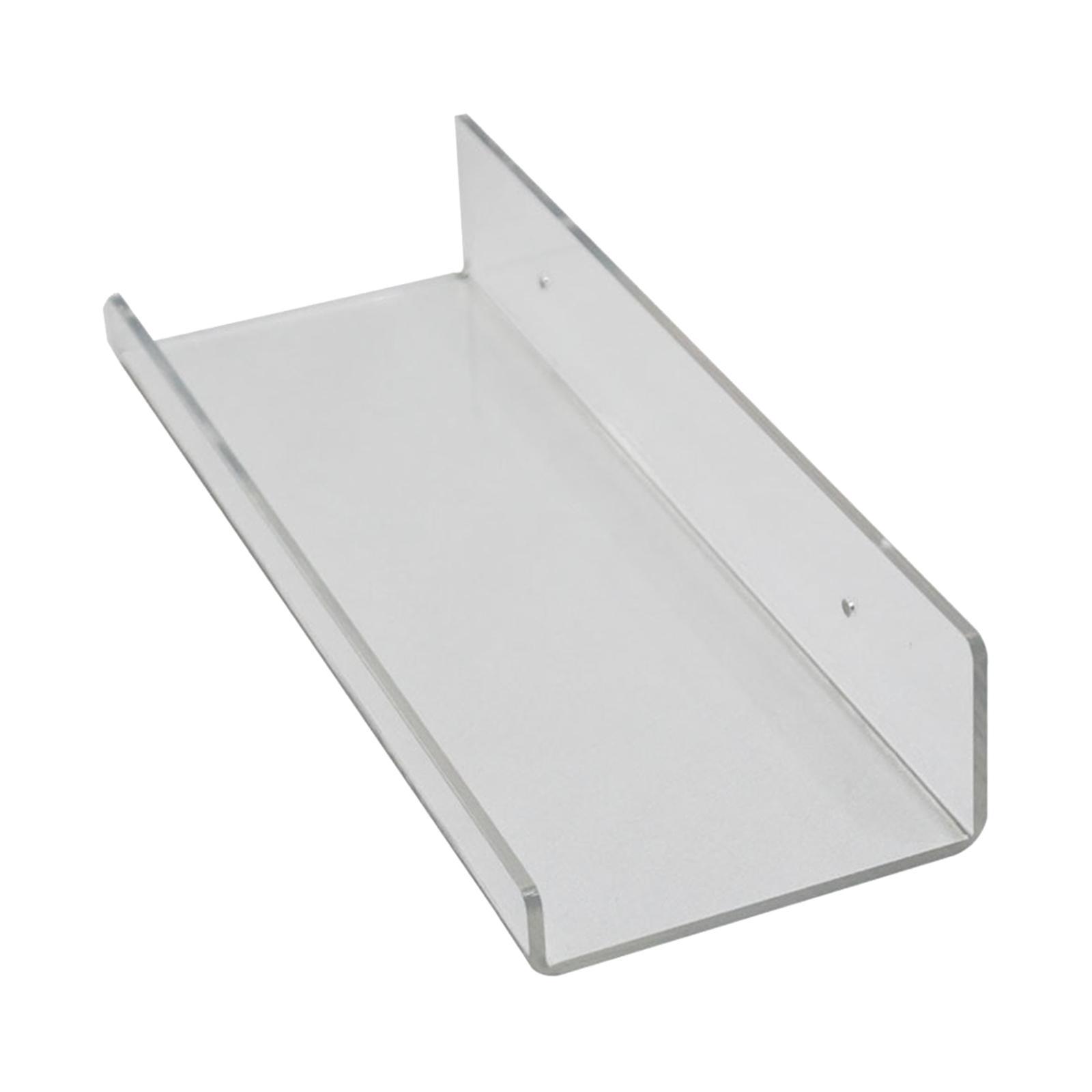 Acrylic Floating Wall Shelf Sturdy Clear for Hallway Kitchen Bathroom