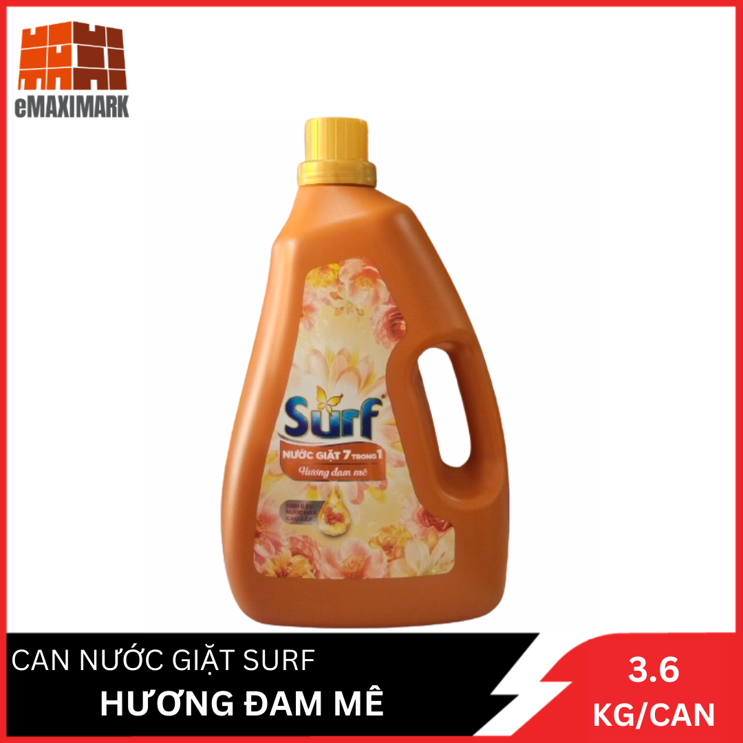 Nước giặt Surf Hương Đam Mê can 3.6kg