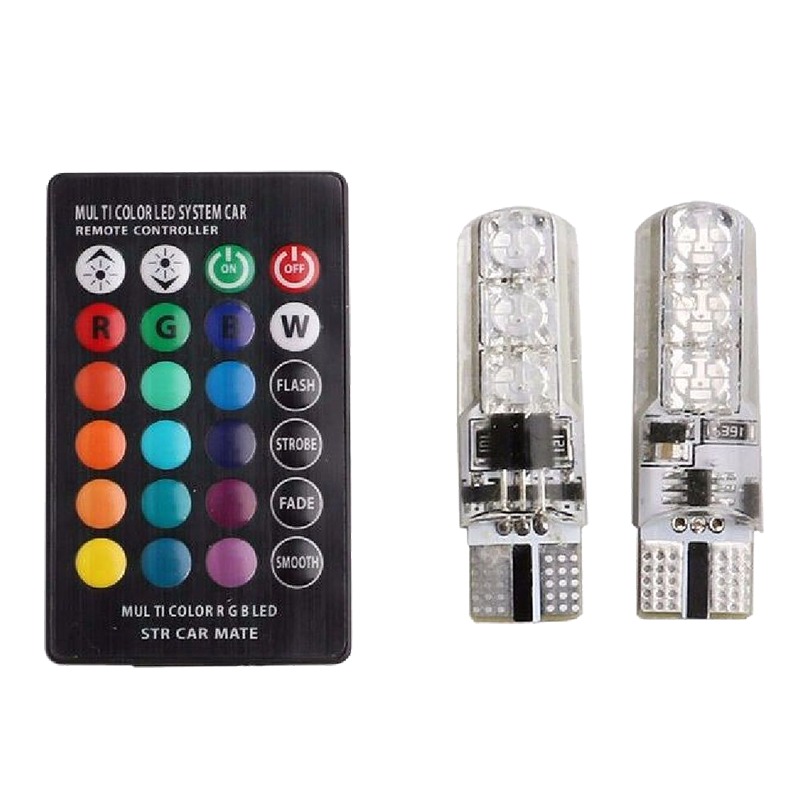Đèn xi nhan demi xe máy 16 màu có remote điều khiển
