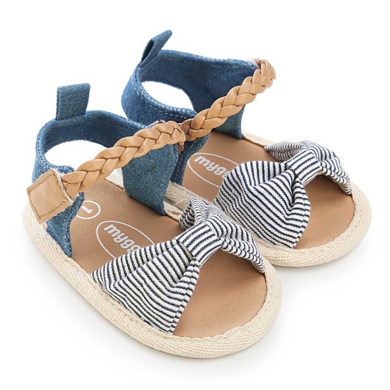 Giày tập đi sandal cho bé 0-18 tháng tuổi quai bện xinh xắn - TD6