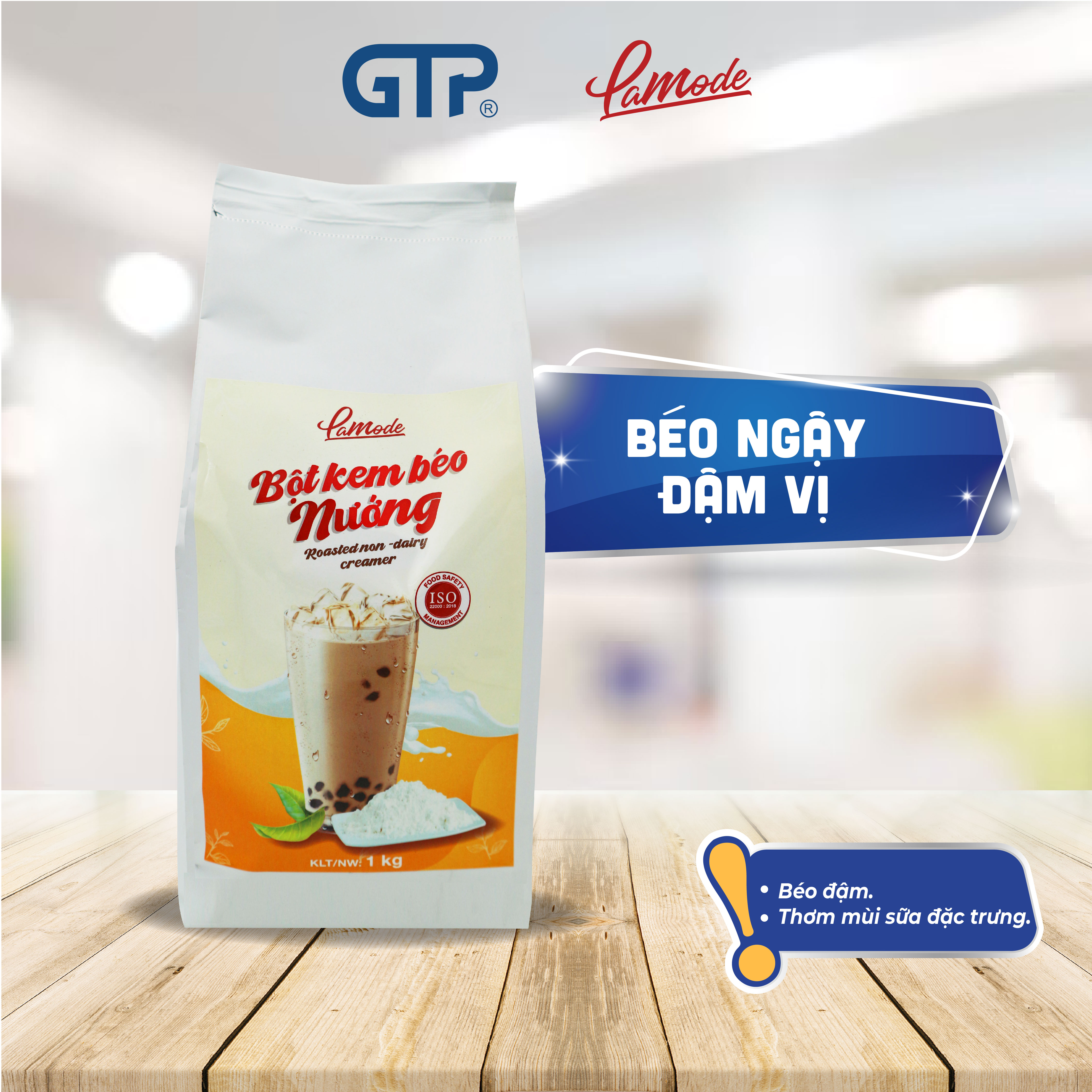 Bột kem béo nướng Lamode (1kg)- dùng pha trà sữa vừa đậm vị béo, thích hợp pha trà sữa nướng thơm ngon