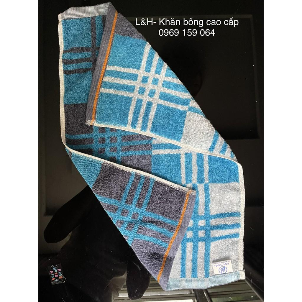 Khăn mặt cotton kẻ ô Tân Thịnh , KT 30x50cm