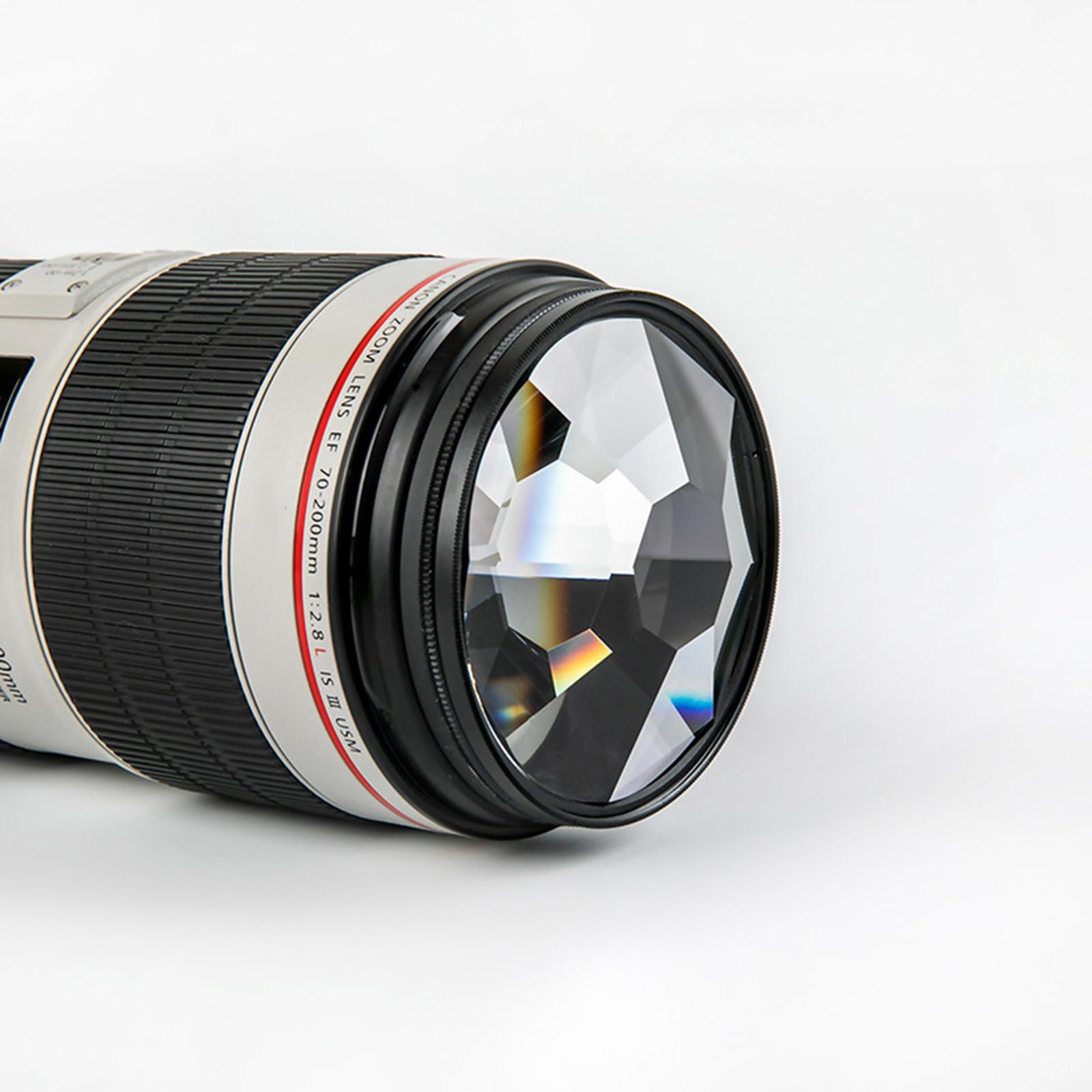 Kaleidoscope Prism Camera Glass Filter Lens Variable Number of Subjects SLR
