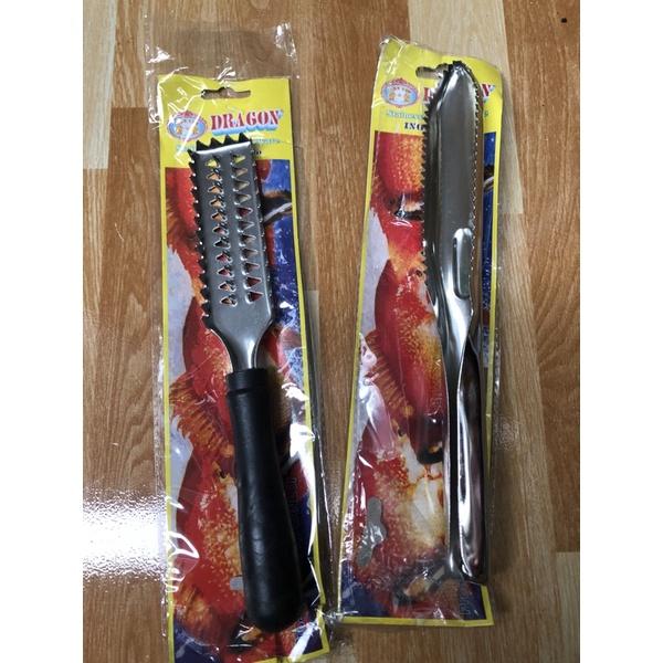 Dụng cụ đánh vảy cá nạo vảy cá chuyên nghiệp inox dày cán nhựa chắc chắn