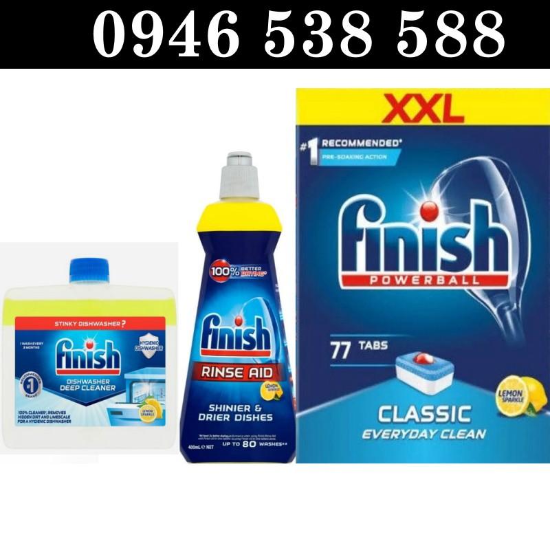 Khuyến mãi Combo Viên Finish 77V + Bóng Finish 400ml + Nước vệ sinh máy finish