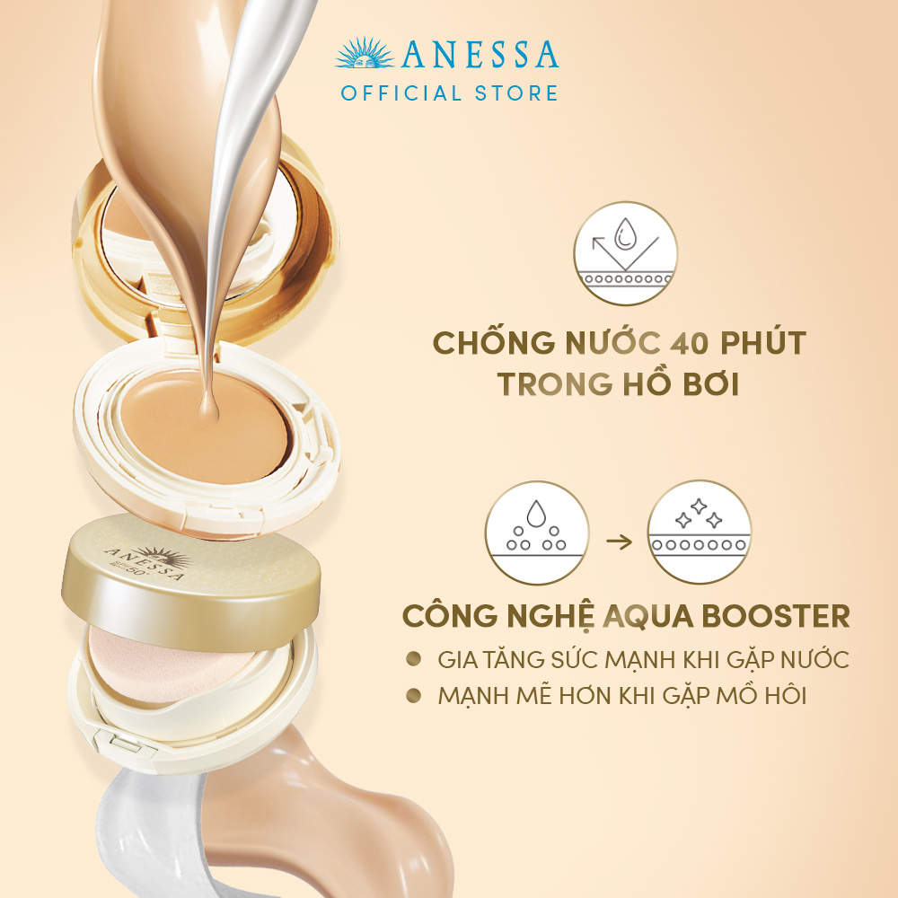 Kem nền trang điểm chống nắng dưỡng da Anessa dạng nén SPF50+ PA+++ 10g