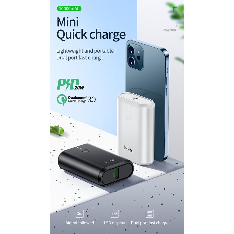 Pin sạc dự phòng rời Hoco QC3.0+PD 20W 10000mAh cho iPhone 12 Pro Max 11