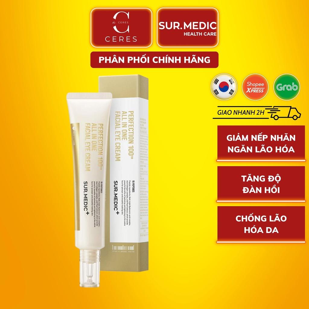 Kem Dưỡng Giảm Thâm Mắt Xoá Mờ Nếp Nhăn Surmedic Perfection 100tm All In One Facial Eye Cream 35ml