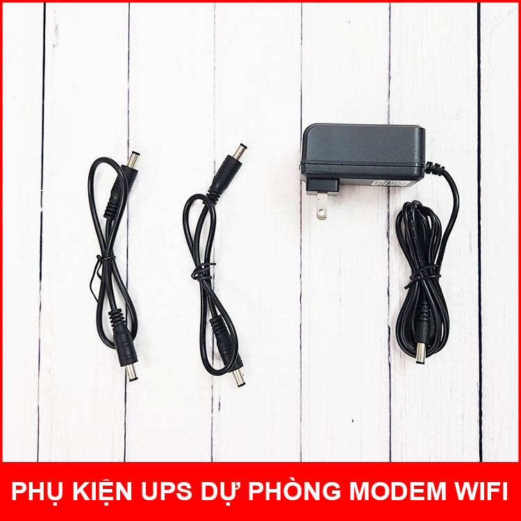 Bộ lưu điện dự phòng UPS cho modem wifi camera USB 5V 9V 12V 12000mAh