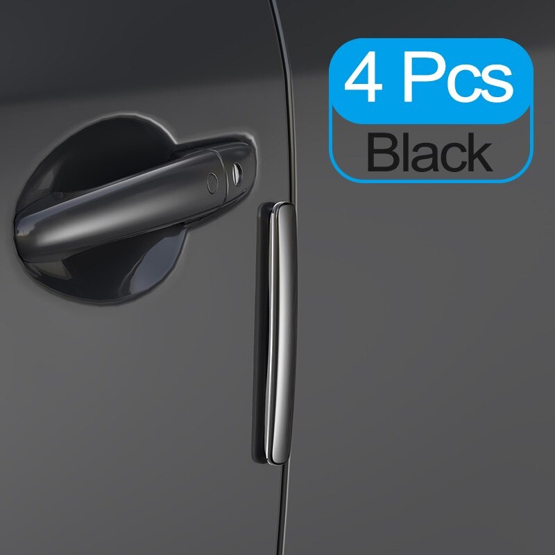 Bộ 4 miếng dán cửa xe ô tô chống trầy Baseus Streamlined Car Door Bumper Strip - Hàng Chính Hãng