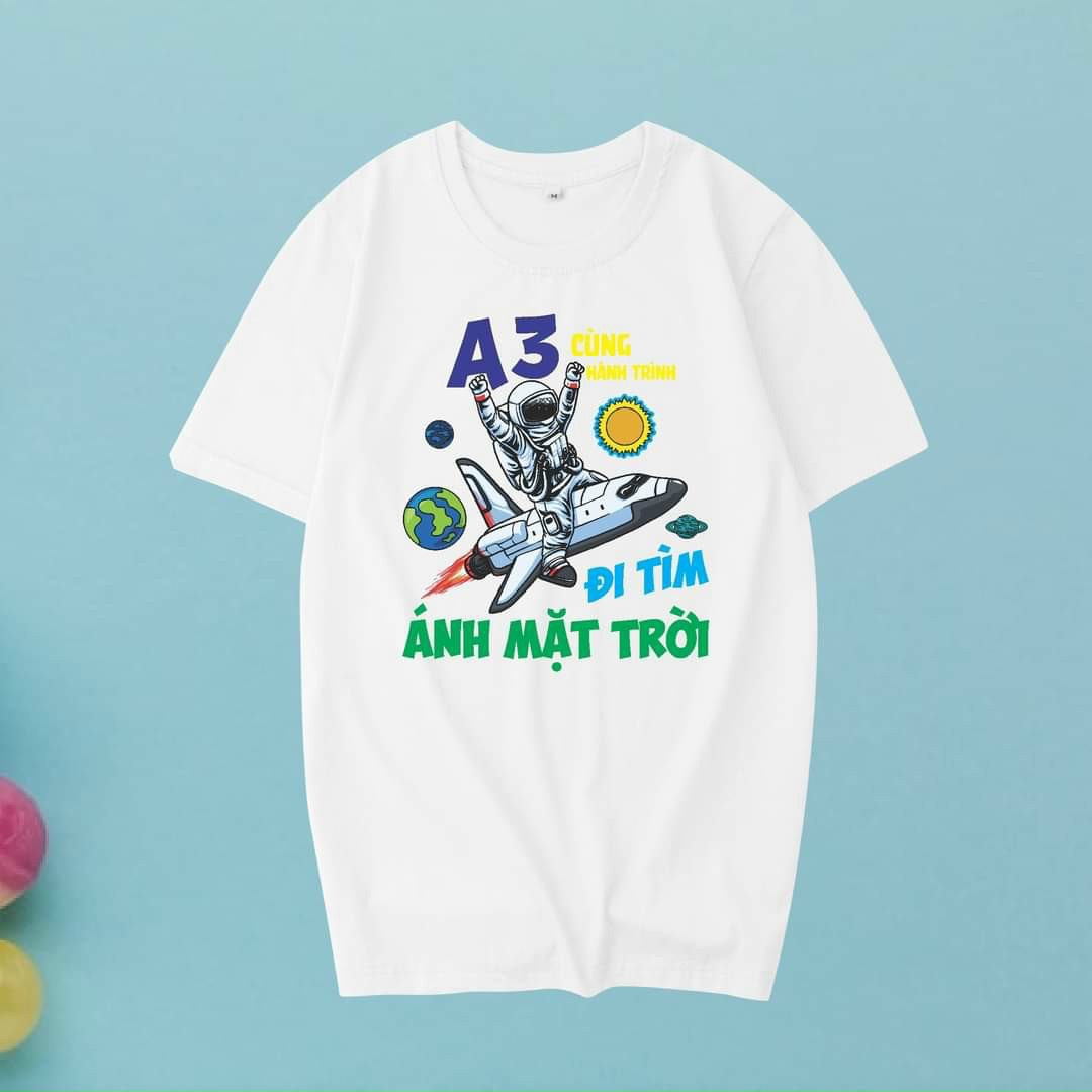 Áo thun in chữ đi tìm ánh mặt trời