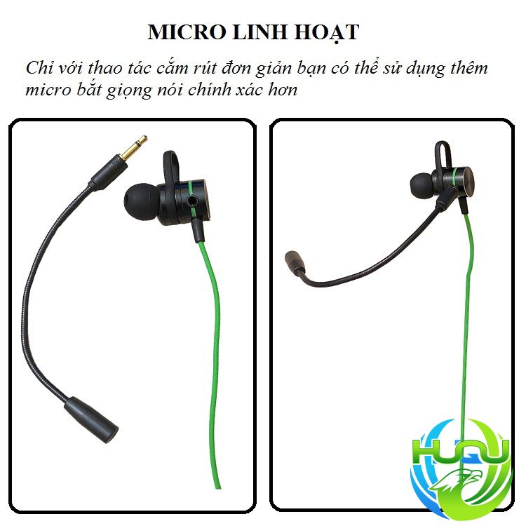 Tai Nghe Gaming Có Mic (Có Thể Tháo Rời) Chân Cắm 3.5mm HuQu HQ-G29 - Hàng Chính Hãng