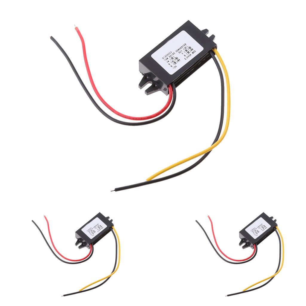 Waterproof DC/DC Converter 12V Step Down to 3.3V 3A 18W Power Supply Module