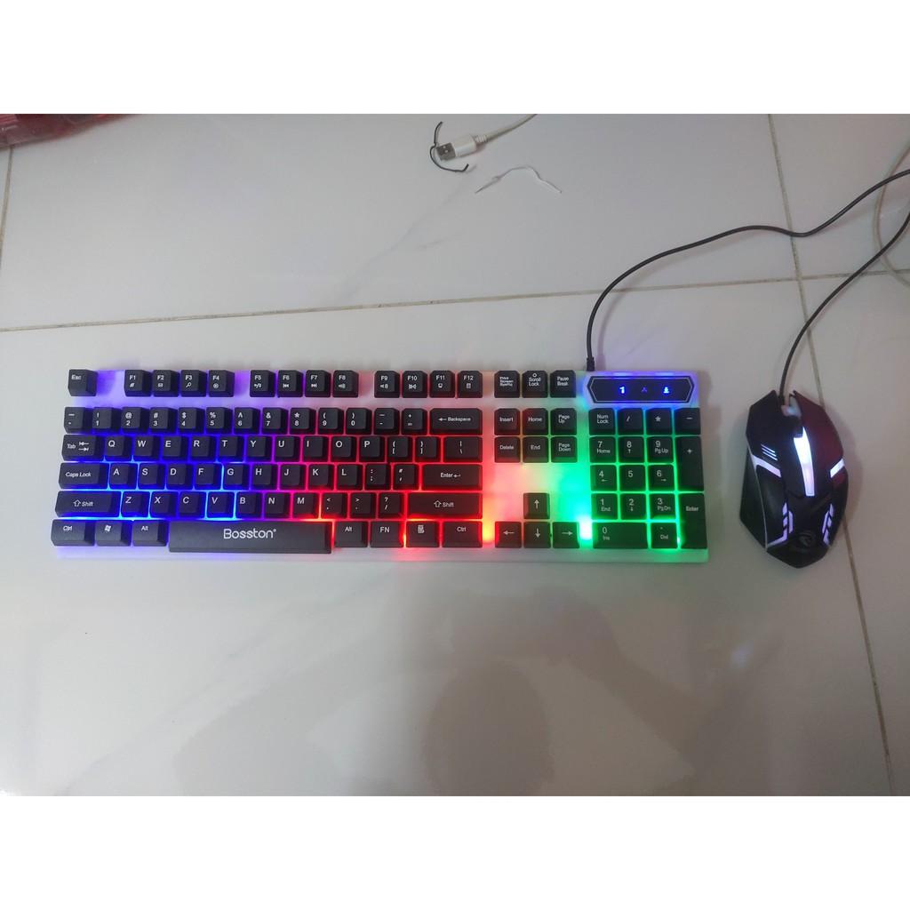 Combo chuột và bàn phím LED gaming Bosston