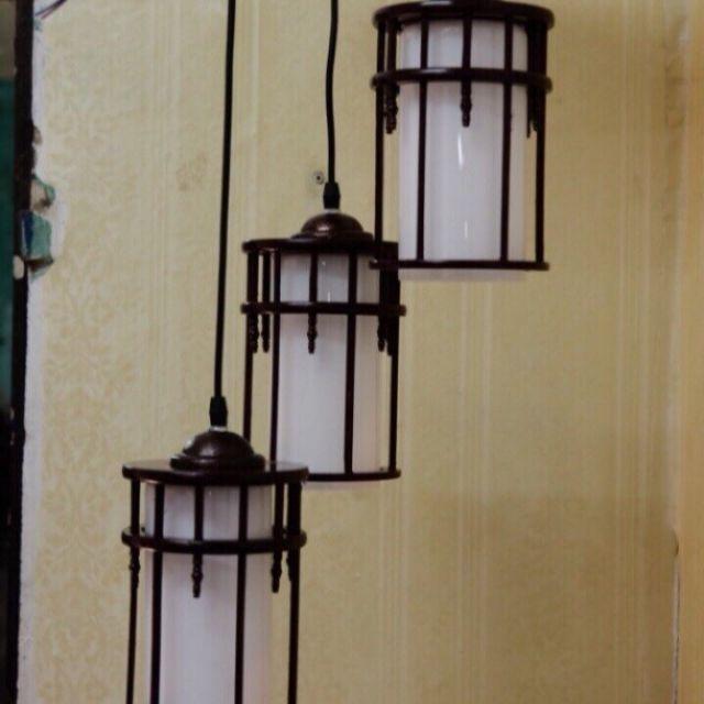 Đèn thả đơn thủy tinh trắng đẹp