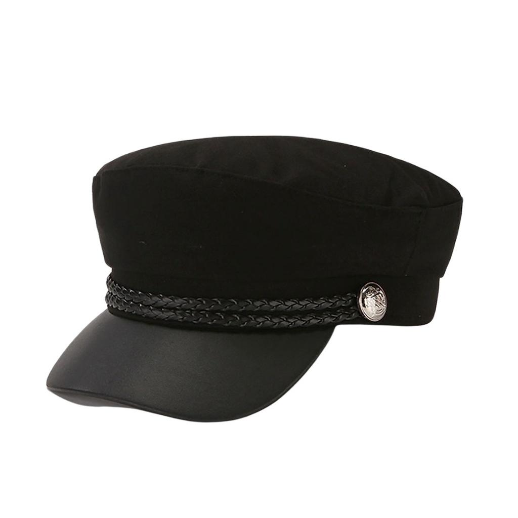 Mũ nồi mỏ da phong cách thủy thủ retro thời trang sang trọng cho nữ siêu xinh