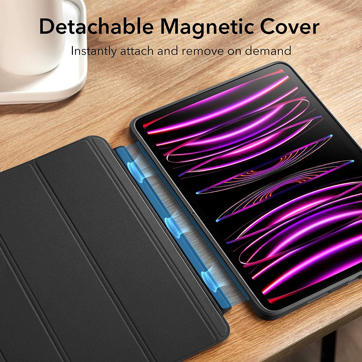 Bao Da dành cho iPad Pro 12.9 inch 2022/2021 ESR Ascend Hybrid Trifold Case - Hàng Chính Hãng