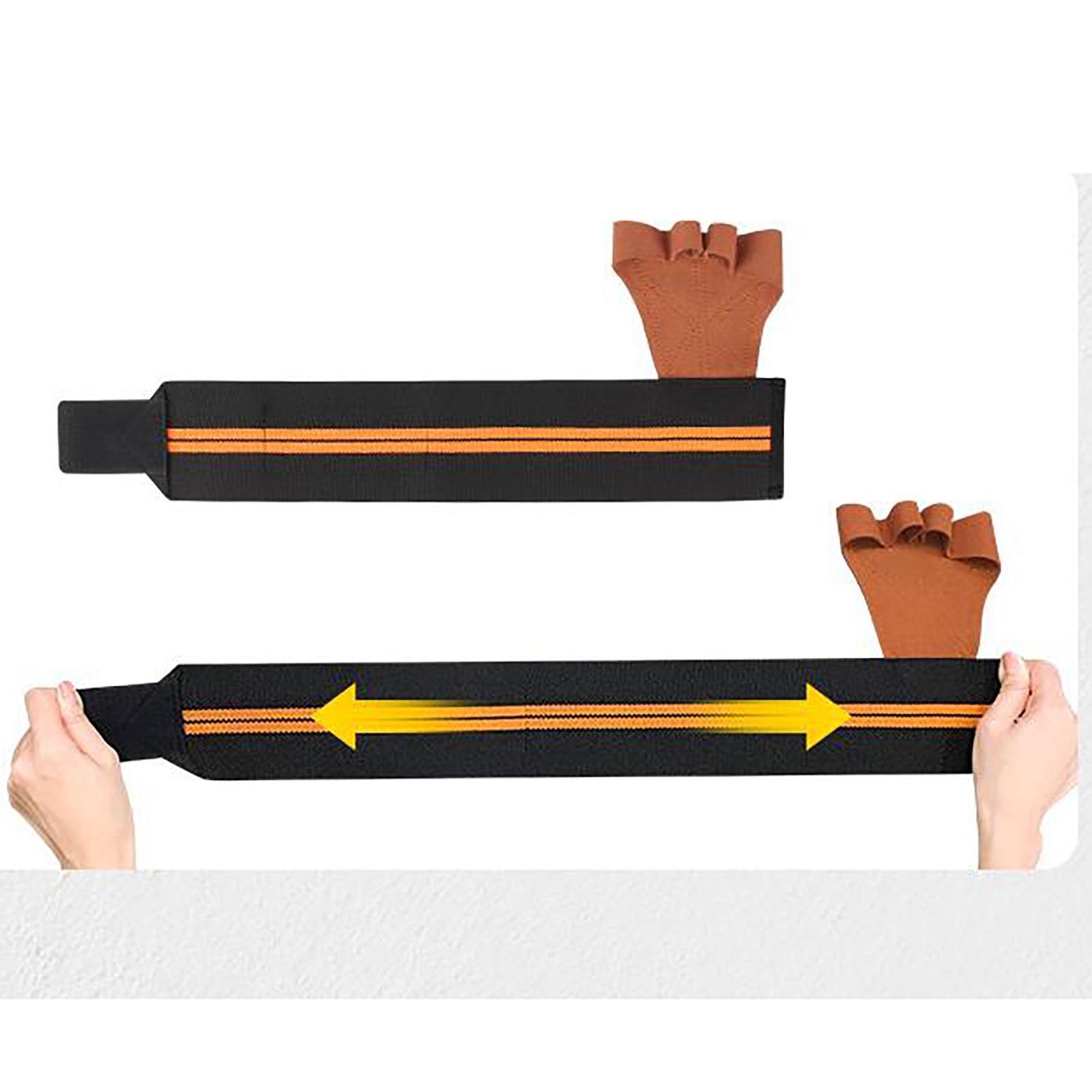 Weight Lifting Hand Grips Workout Pads with with Adjustable Wrist Support Wraps for Power Lifting Pull Up Fitness Gym