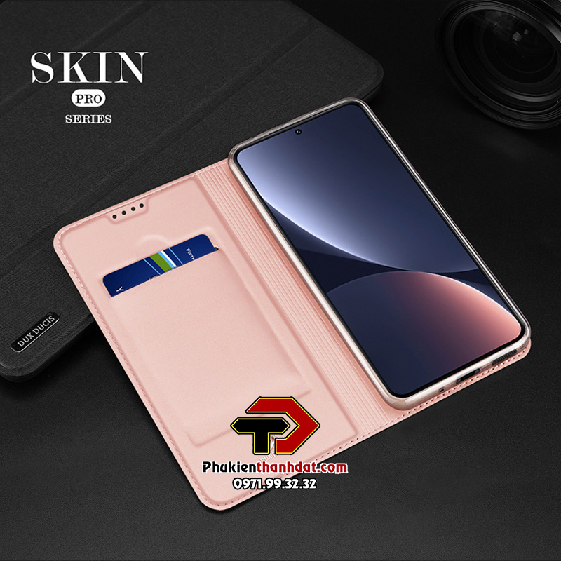 Bao da cho Xiaomi 13 chính hãng Dux Ducis có ngăn cài thẻ - Hàng chính hãng