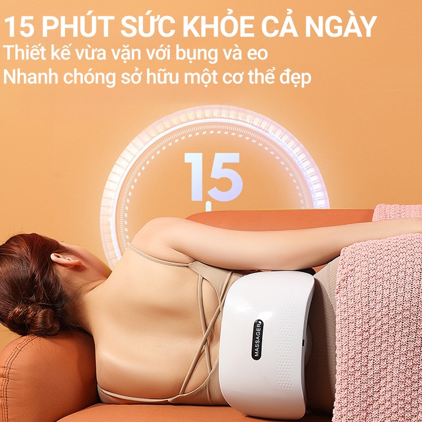 Máy Rung Bụng tan Mỡ Tích Hợp Xoay Đá Nóng Kết Hợp Làm Nóng Hồng Ngoại