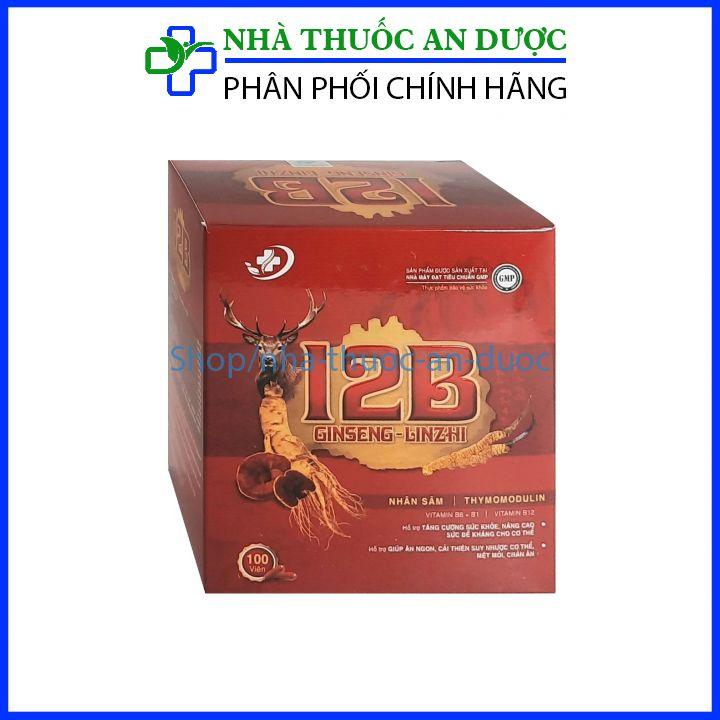 Viên uống 12B Ginseng-Linzhi hỗ trợ tăng cường sức khoẻ, nâng cao sức đề kháng cho cơ thể - 100 viên