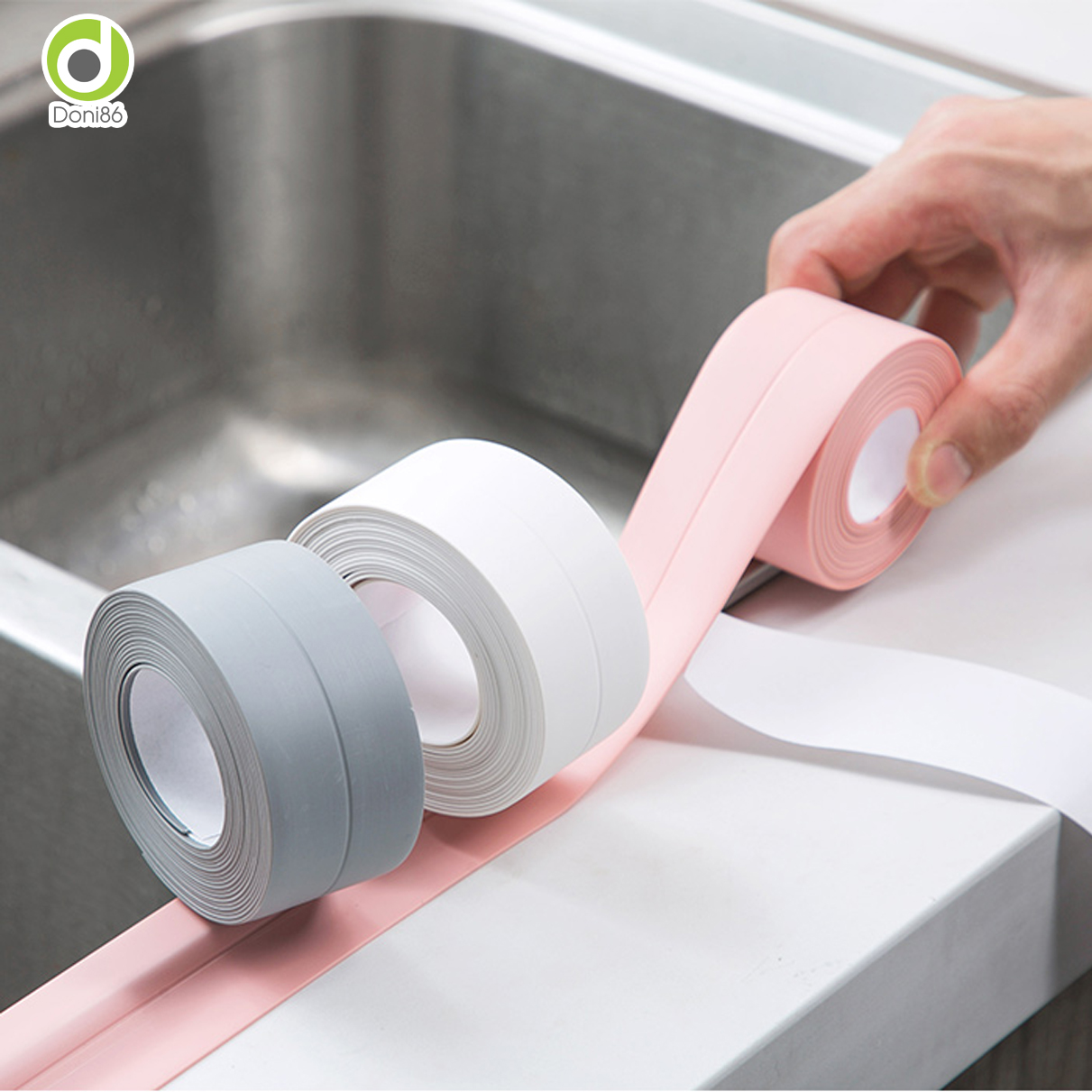 Băng keo chống thấm nước, nấm mốc bám vào dùng dán kẽ hở bếp, chậu rửa chén, nhà vệ sinh - DOPK152