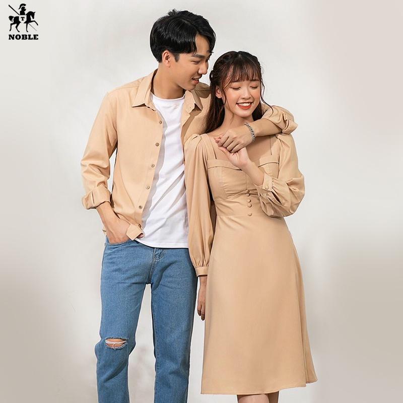 Set đồ đôi nam nữ couple phong cách châu âu, du lịch, chụp ảnh cưới, thời trang Noble NB037