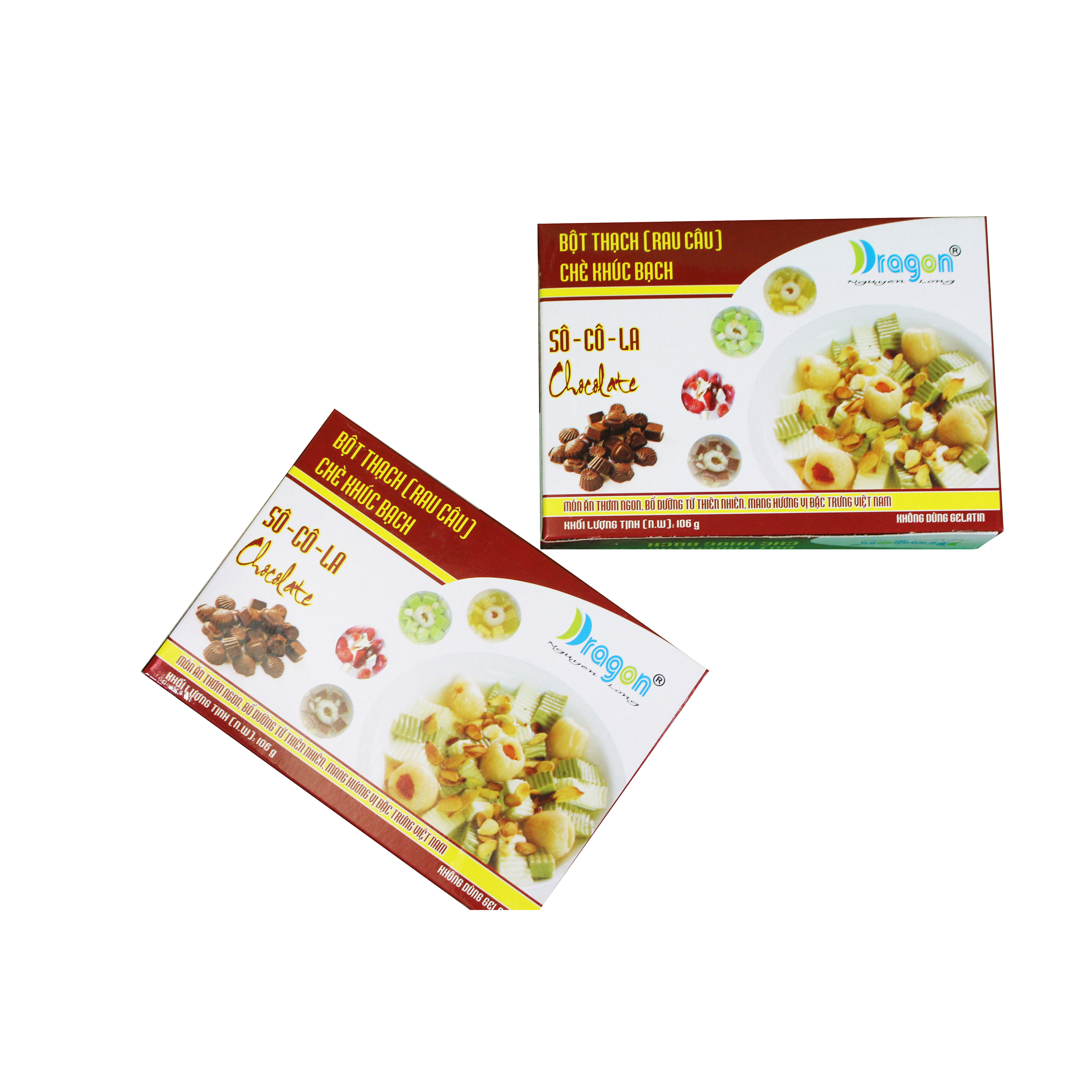 Combo 2 Hộp Bột Thạch Rau Câu Chè Khúc Bạch - Socola (2 x 106g)