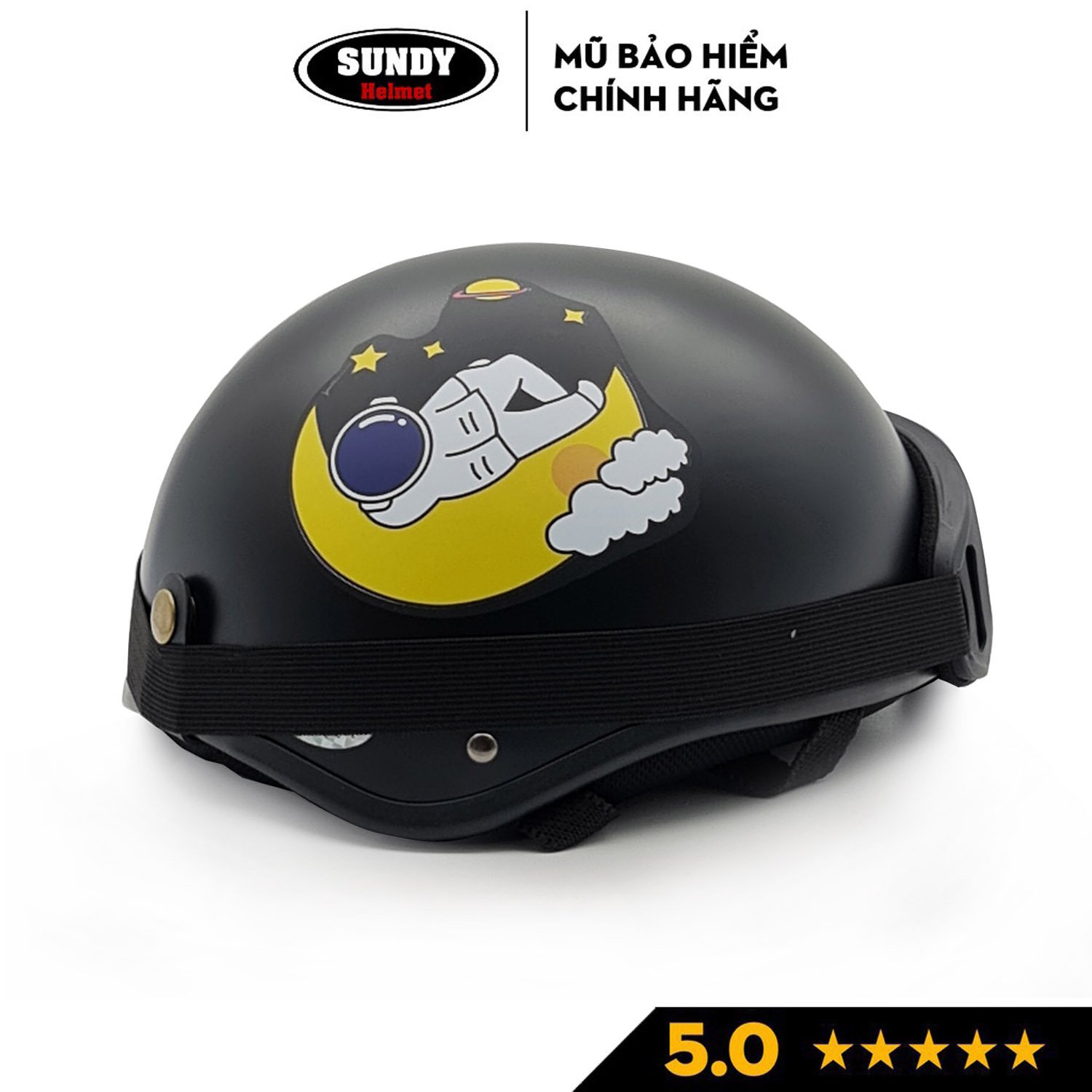 Mũ bảo hiểm nửa đầu 1/2 SUNDY cao cấp, kèm kính UV, phi công, nhiều họa tiết thời trang, cute