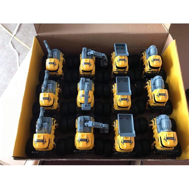 XE ĐỊA HÌNH KHỦNG LONG + XE CÔNG TRÌNH Giảm Xóc, Xoay 360 nhào lộn và chạy đà cực mạnh