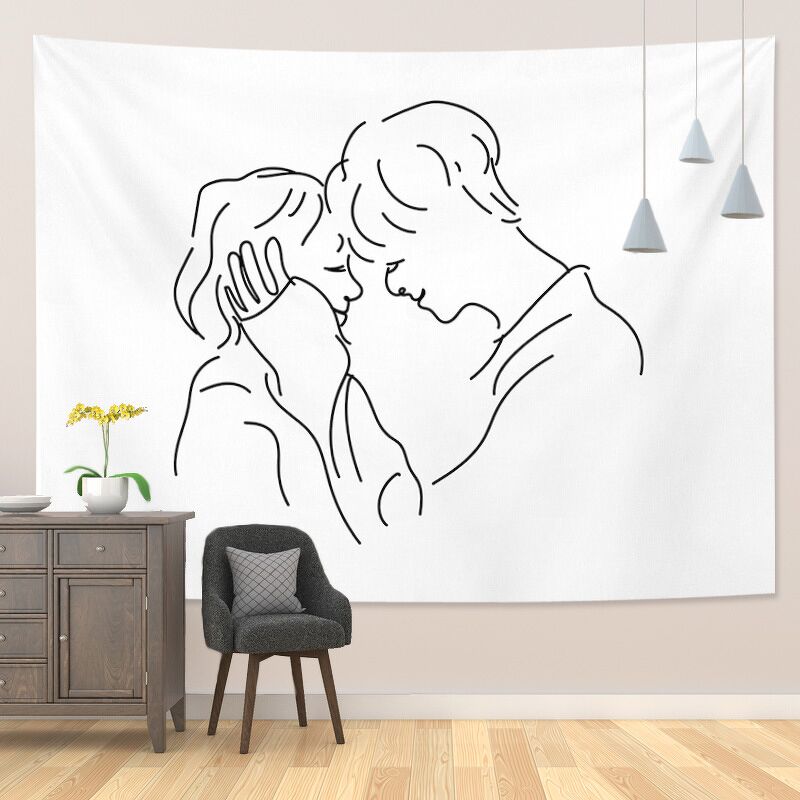 Tranh vải decor treo tường BW Simple Love