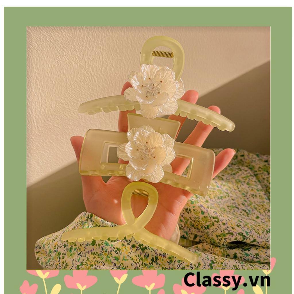 Kẹp càng cua, kẹp tóc Classy cỡ lớn, kẹp đính hoa sang trọng PK1614