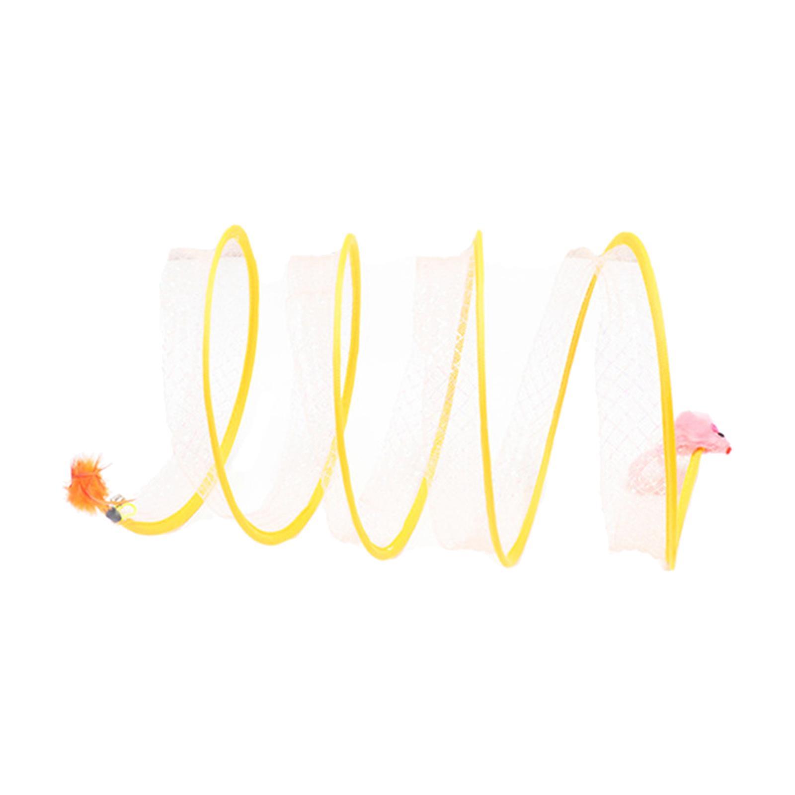Folding Cat Tunnel Toy Collapsible Cat Tunnel Interactive Toy Portable for Kitty