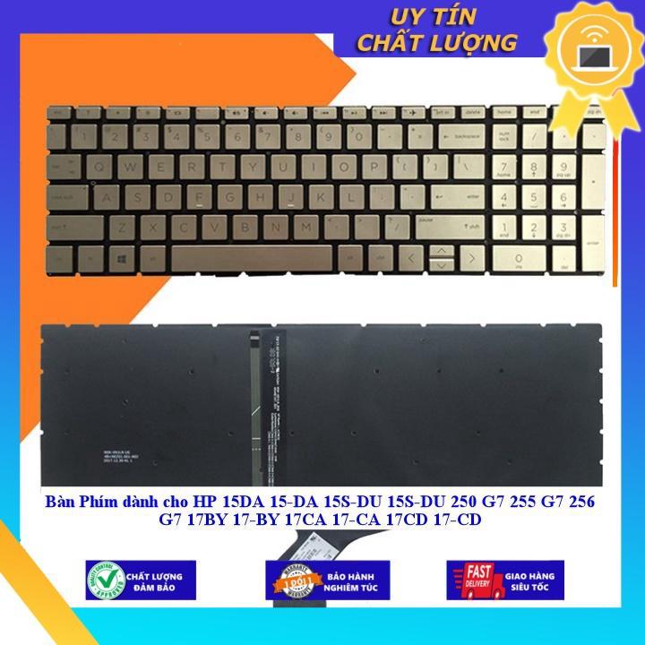 Bàn Phím dùng cho HP 15DA 15-DA 15S-DU 15S-DU 250 G7 255 G7 256 G7 17BY 17-BY 17CA 17-CA 17CD 17-CD - MÀU ĐEN - CÓ ĐÈN - Hàng Nhập Khẩu New Seal