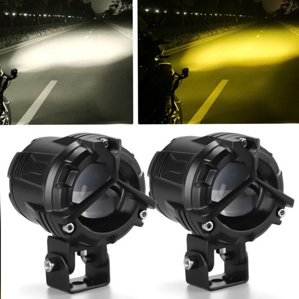 (Loại Tốt) Đèn Trợ Sáng Xe Máy Ô Tô 65W S40 Plus – Siêu Sáng, Cốt Vàng Pha Trắng, 2 Chế Độ Cho Khách VIP, Phụ Kiện Xe Máy