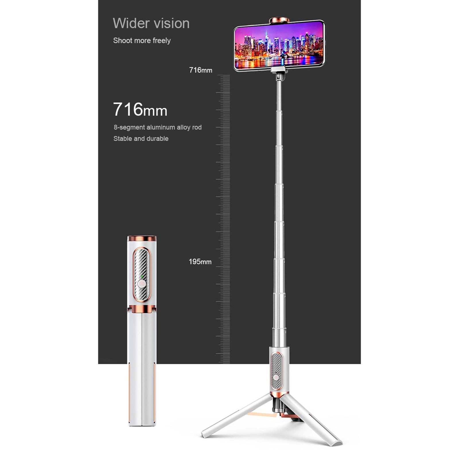 Phone Tripod Stand & Selfie Stick Tripod, All in One Professional Cell Phone Tripod, Cellphone Tripod with Bluetooth Remote and Phone Holder