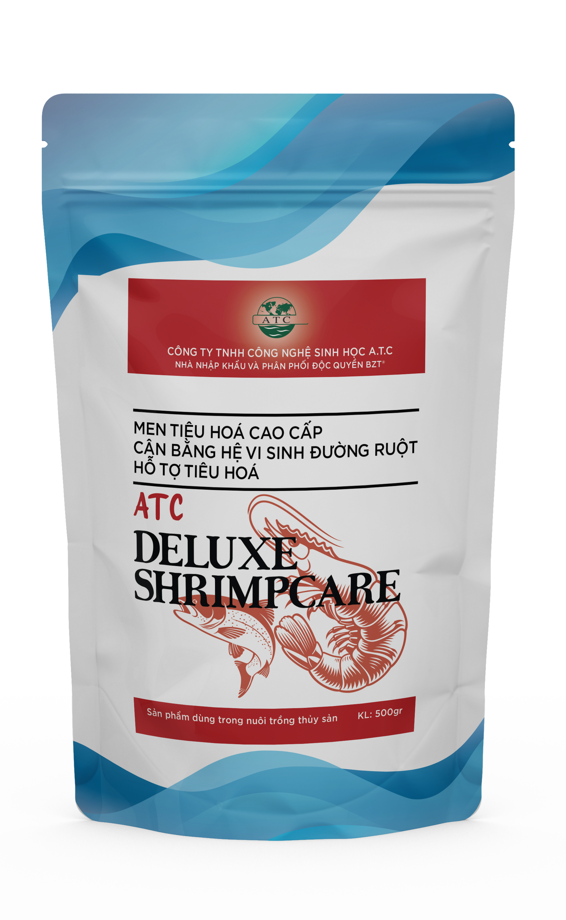 Men tiêu hóa cao cấp cho vật nuôi thủy sản ATC-Deluxe Shrimpcare 500gr