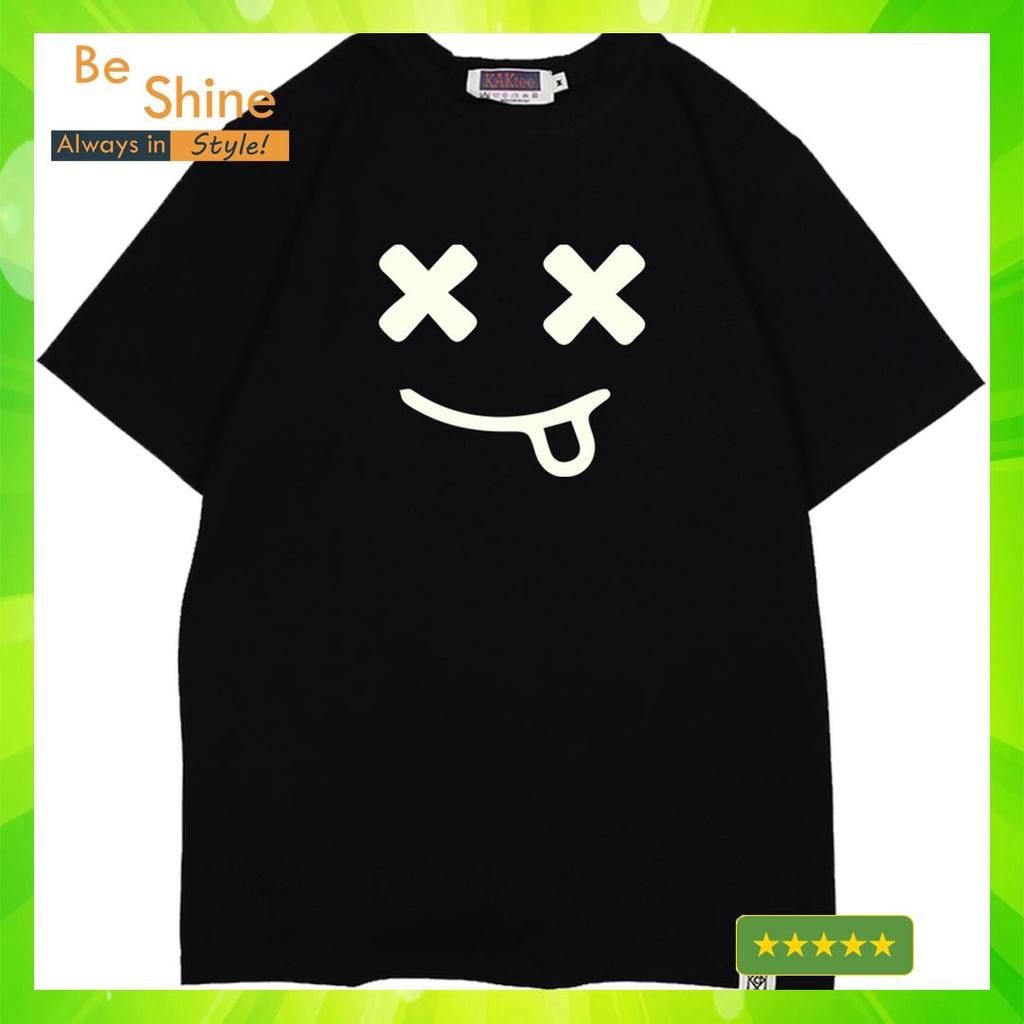 Áo Thun Unisex Form Rộng Hình Icon Lè Lưỡi DCT , Áo Phông Basic Cotton Cổ Tròn Tay Ngắn Thời Trang Nam Nữ