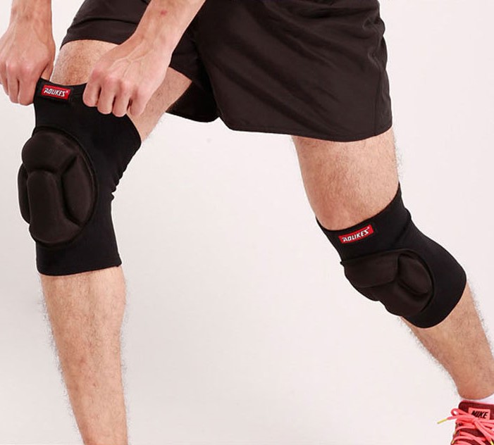 Đai miếng đệm bảo vệ đầu gối AOLIKES A-0217B đàn hồi Rubber cushion anti-collision knee pad