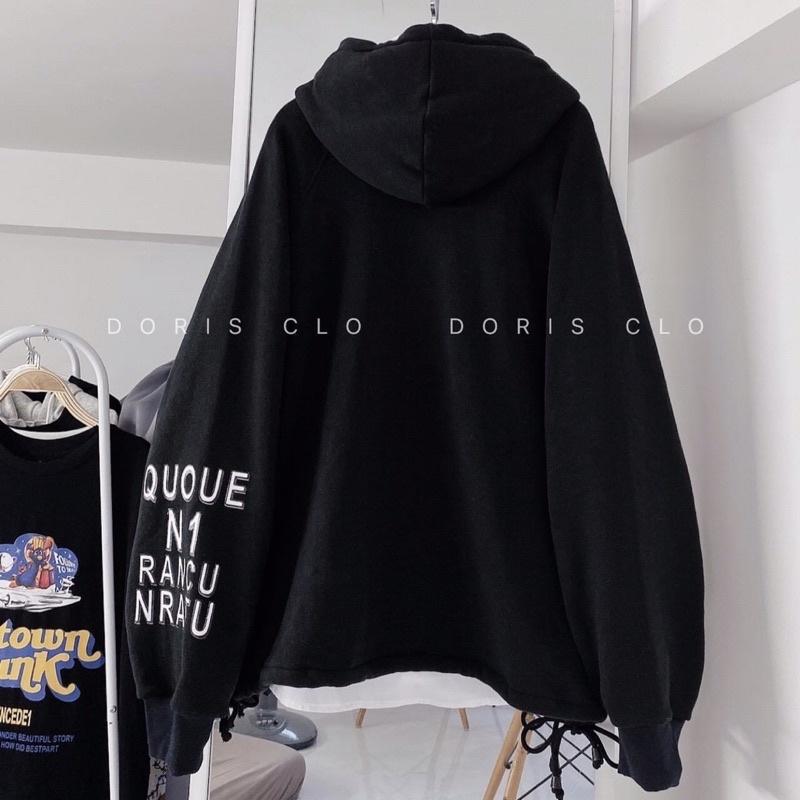 Áo khoác nỉ ngoại có nón form rộng unisex ulzzang nam nữ